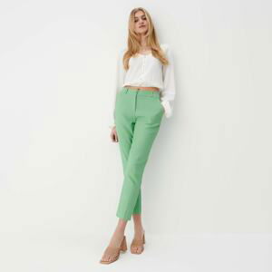 Mohito - Elegantné nohavice so zažehlenými pukmi - Zelená