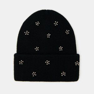 Mohito - Čiapka beanie s ozdobnou aplikáciou - Čierna