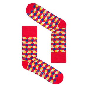 Unisex červené ponožky Spox Sox Bermuda triangles