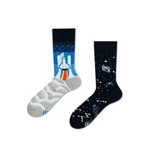 Modro-sivé ponožky Space Trip