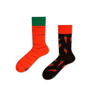 Oranžovo-čierne ponožky Garden Carrot