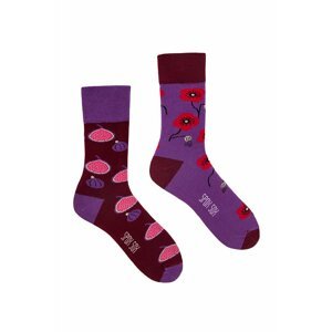 Fialovo-bordové ponožky Spox Sox Fig & Poppy seed