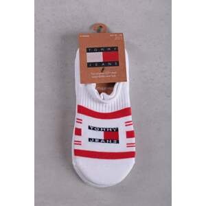 Červeno-biele členkové ponožky TJ Footie Tommy Stripe - dvojbalenie