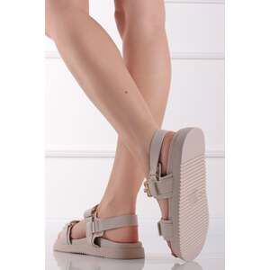 Svetlobéžové nízke sandále Leryma