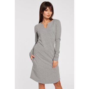 Sivé šaty BE 017