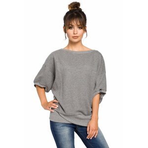 Sivý oversize top BE 048