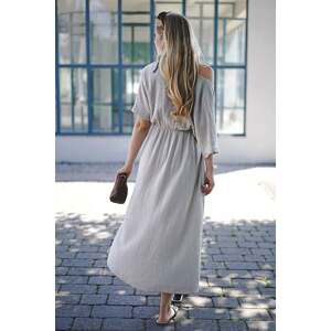 Béžové bavlnené šaty Mya