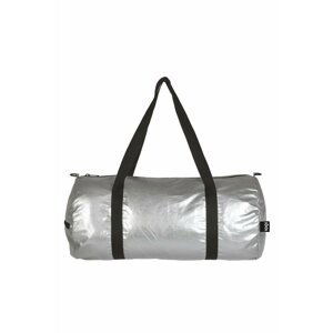 Strieborná športová taška Metallic Matt Silver Weekender