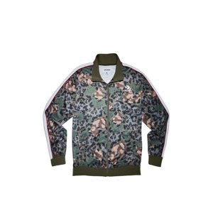 Pánska hnedo-zelená mikina Camo Track Jacket