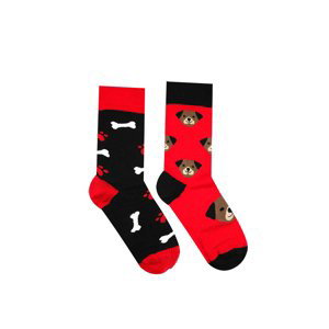 Čierno-červené ponožky Toby
