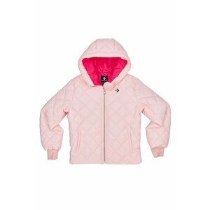 Dámska svetloružová bunda Quilted Poly Puffer