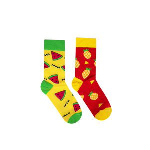 Žlto-červené ponožky Melón & Ananás