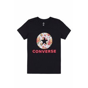 Čierne tričko Converse in Bloom Floral Tee