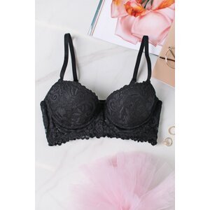 Čierna push-up podprsenka Never Let Me Go Longline Bra