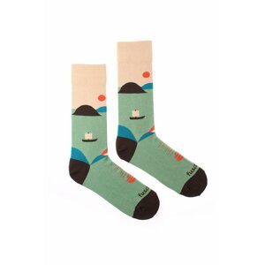 Viacfarebné ponožky Na priehrade