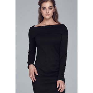 Čierne šaty S126