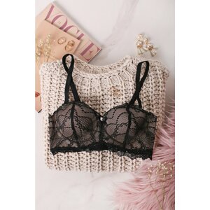 Béžovo-čierna vystužená podprsenka The Lucy Longline Bra