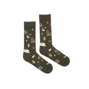 Tmavozelené ponožky Dedina