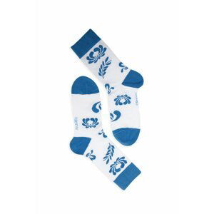 Modro-biele ponožky Folk Socks