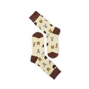 Žlté vzorované ponožky Animal Socks