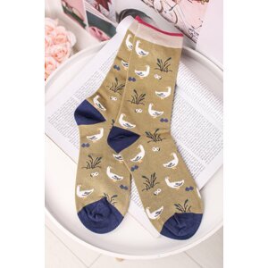 Zelené ponožky Goosey Lucy Bird Socks