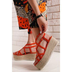 Oranžové platformové sandále Laura