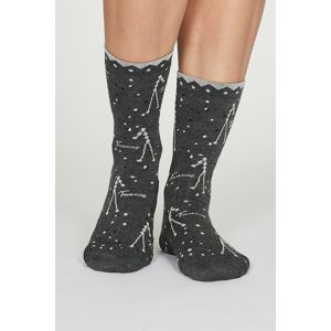 Tmavosivé vzorované ponožky Taurus Bamboo Zodiac Star Sign Socks