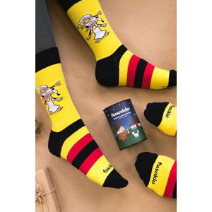 Žlto-čierne ponožky Kremienok a Chocholúšik