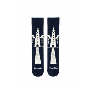 Tmavomodré vzorované ponožky Bratislava Michalská veža