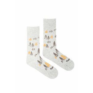 Sivé vzorované ponožky Les v hmle