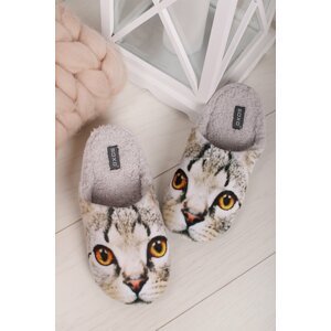 Béžovo-sivé papuče Cat