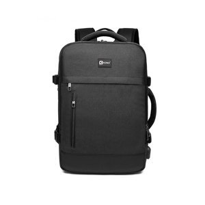 Čierny cestovný ruksak s USB adaptérom Lorry
