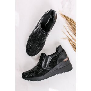 Čierne platformové slip-on tenisky Kelsy