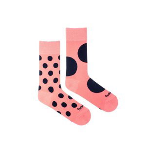 Ružovo-čierne ponožky Diskoš Koralka