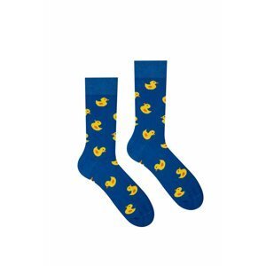 Tmavomodré vzorované ponožky Kačička Modrá