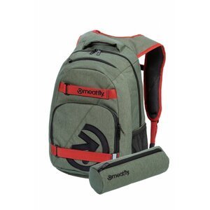 Červeno-zelený ruksak s peračníkom Exile 5 D - 24L