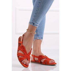 Oranžové nízke sandále Talula