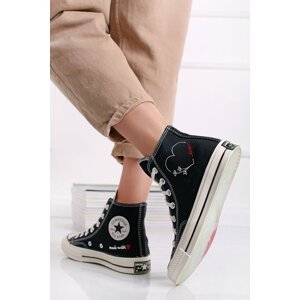 Čierne vysoké tenisky Chuck Taylor All Star 70 Love Thread