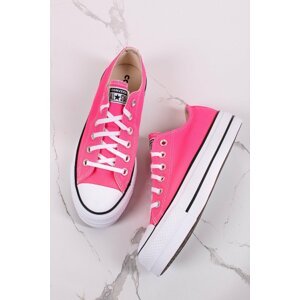 Fuchsiové platformové tenisky Chuck Taylor All Star Lift Seasonal Colour