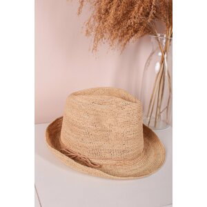 Béžový slamený klobúk Adria