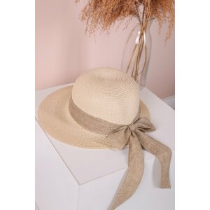 Béžový slamený klobúk Kalla