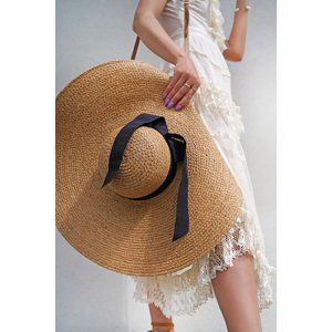 Škoricový slamený klobúk Camille