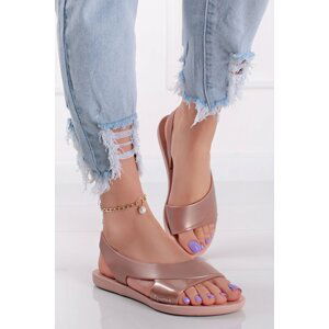 Ružovozlaté gumené sandále Go Minimal