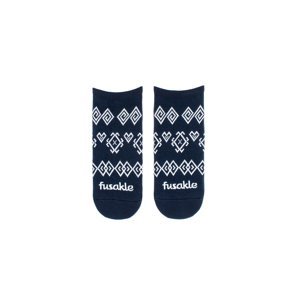 Tmavomodré vzorované členkové ponožky Modrotlač Čičmany
