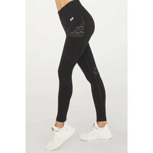 Čierne legíny s vysokým pásom Fitness Leggings GA