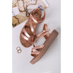 Ružovozlaté platformové sandále Nela