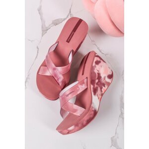 Ružové platformové šľapky Lipstick Straps VII