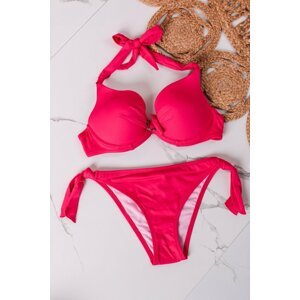 Fuchsiové push-up bikiny Cannes