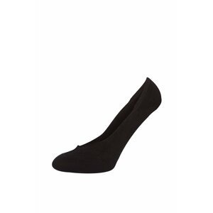 Čierne balerínkové ponožky so silikónovým pásom S31