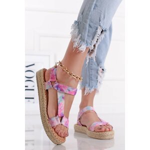 Ružovo-fialové platformové sandále Aurelie